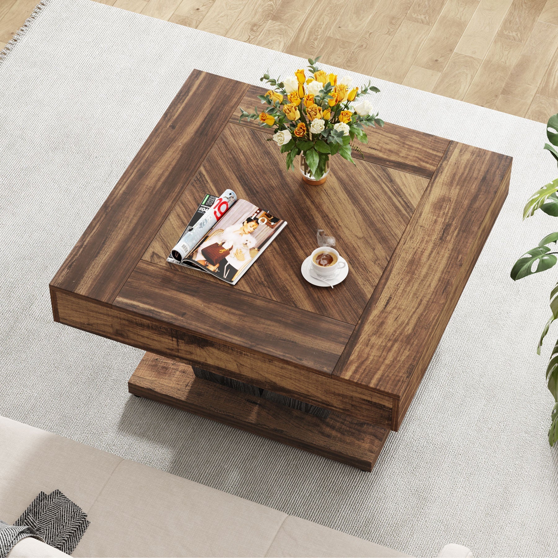 Table Basse Carre – Bois 80x80cm