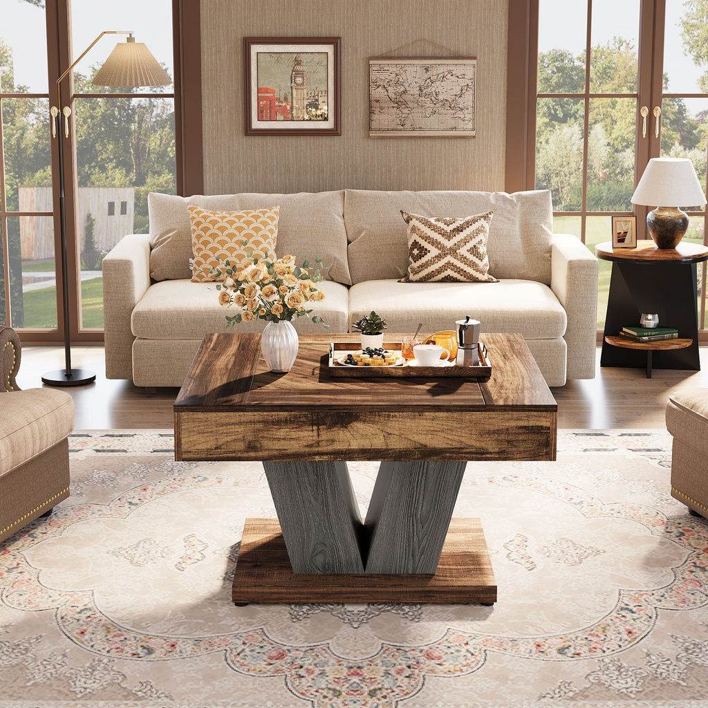Table Basse Carre – Bois 80x80cm