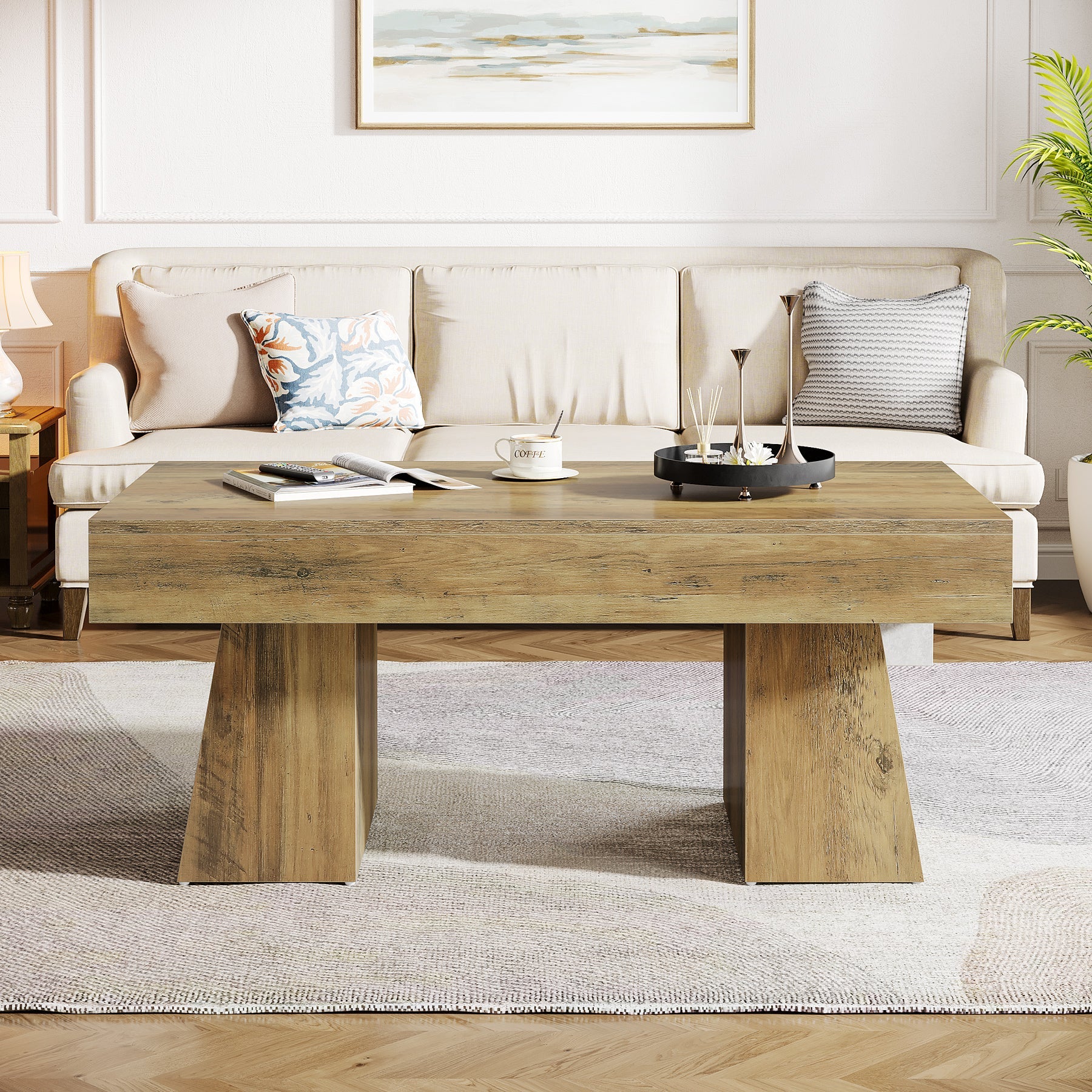 Table Basse Rectangle - Bois 48x24