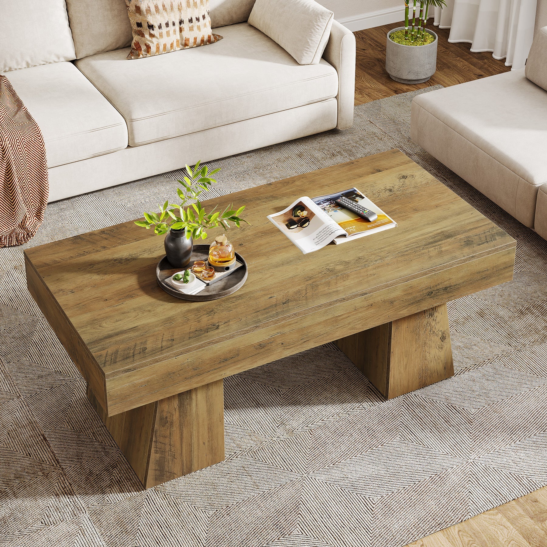Table Basse Rectangle - Bois 48x24