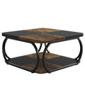 Table Basse Carre Solm – Bois et métal 100x100cm